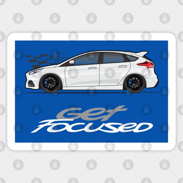 White Get Focused Sticker by JRCustoms44